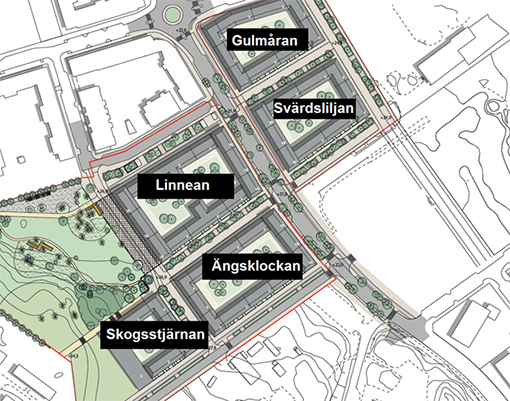 Kvartersnamn beslutade i Järvastadens nästa detaljplan