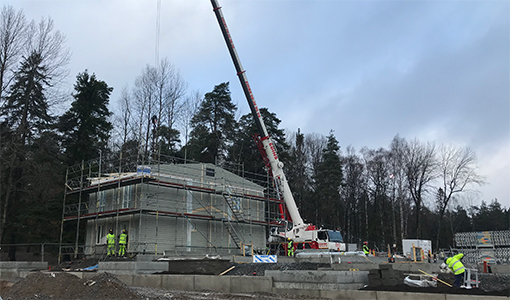 Villabackens småhus får tak